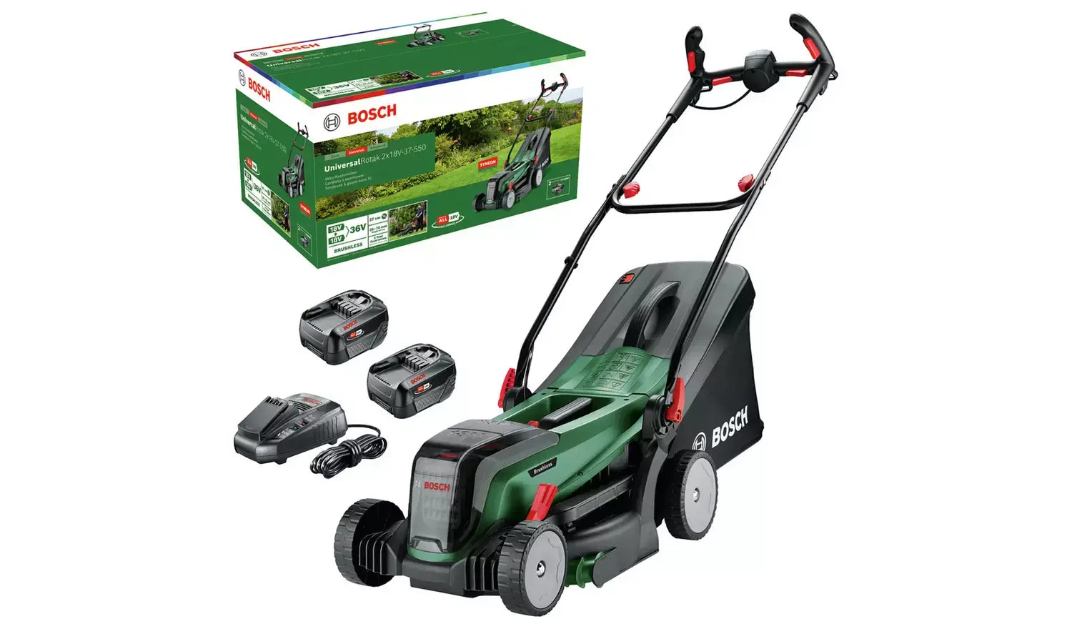 Bosch UniversalRotak 2x18V 37-550 Cordless Lawn Mower