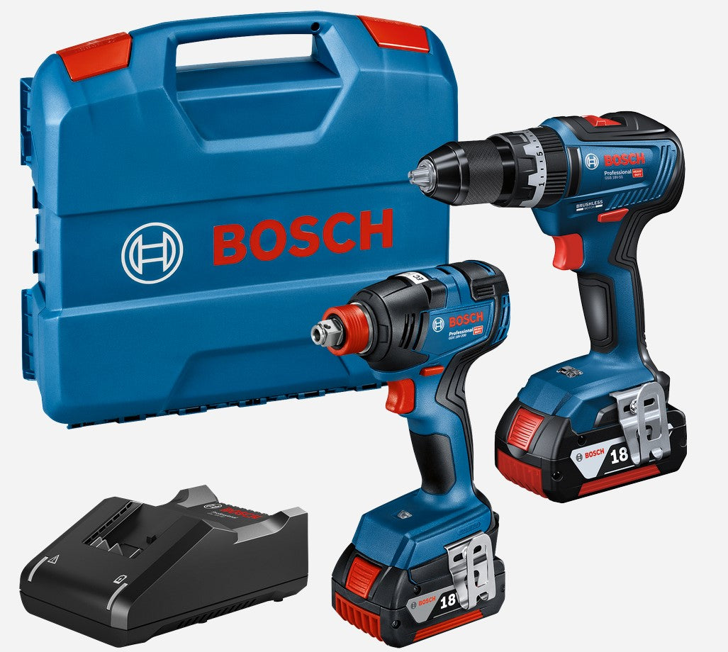 Bosch Professional GSB 18V 55 GDX 18V 200 C Brushless Combi Kit