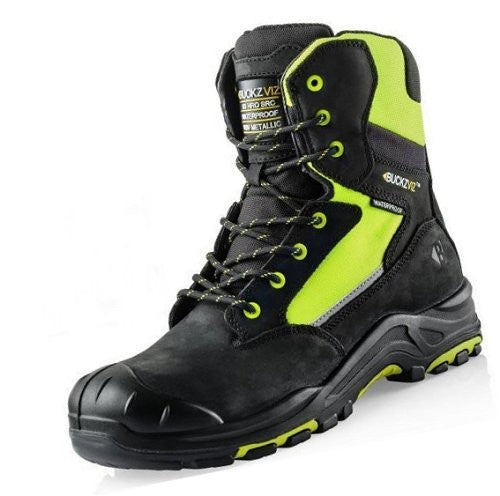 Buckler Hi Viz Black and Yellow Safety Lace/Zip Boot Size 9/43