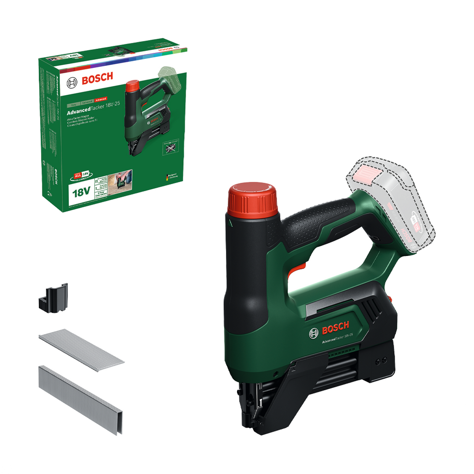 Bosch DIY AdvancedTacker 18V-25 (Baretool) Cordless Tacker 06032A7100