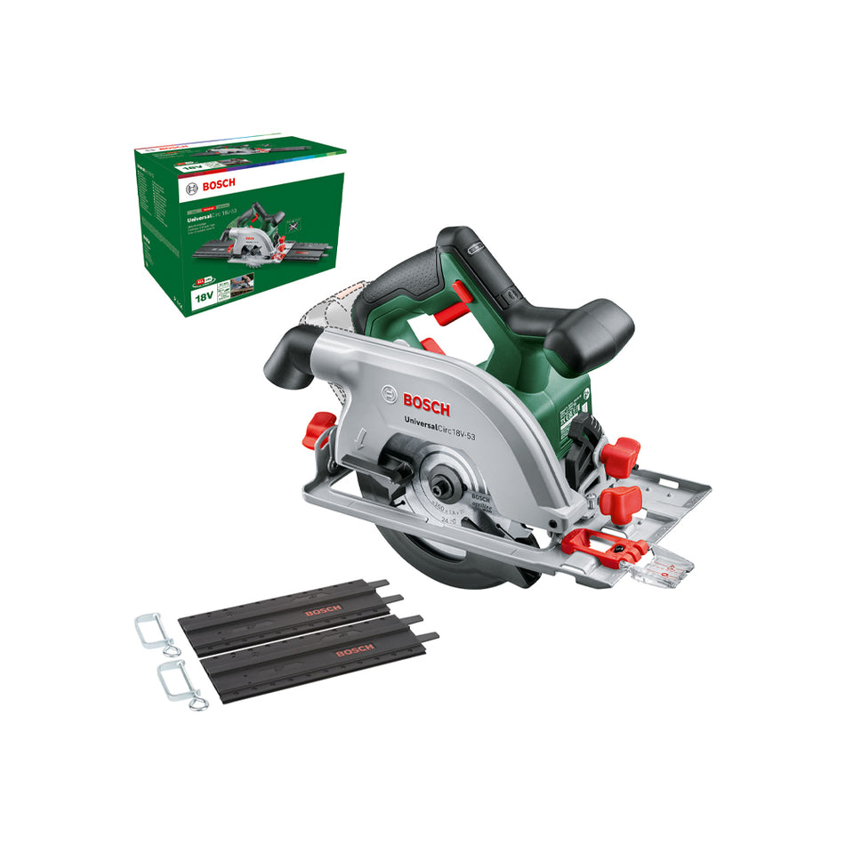 Bosch DIY UniversalCirc 18V-53 (Baretool) Cordless Circular Saw 06033B1401