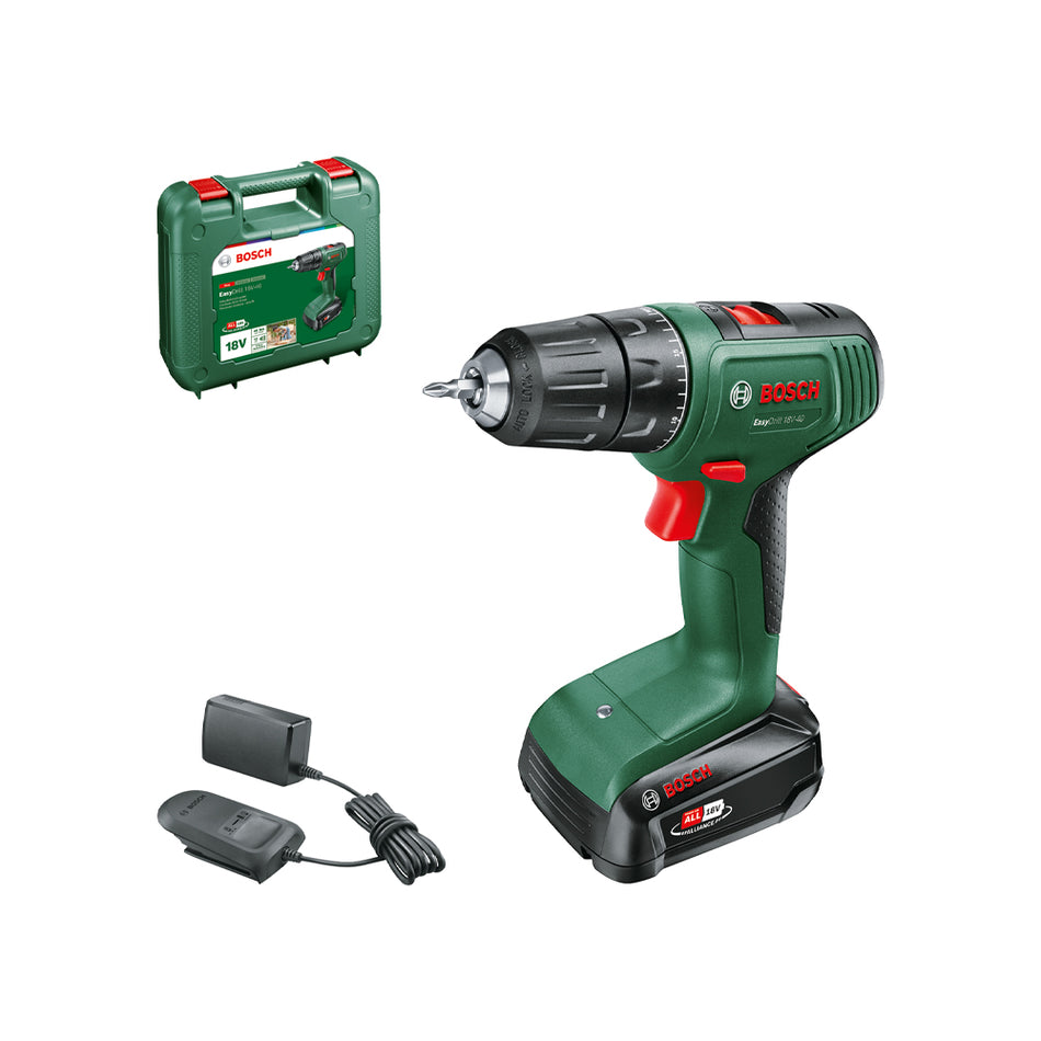 Bosch DIY EasyDrill 18V-40 (1 x 2.0Ah, AL 18V-20 Charger) Cordless Drill Driver 06039D8072