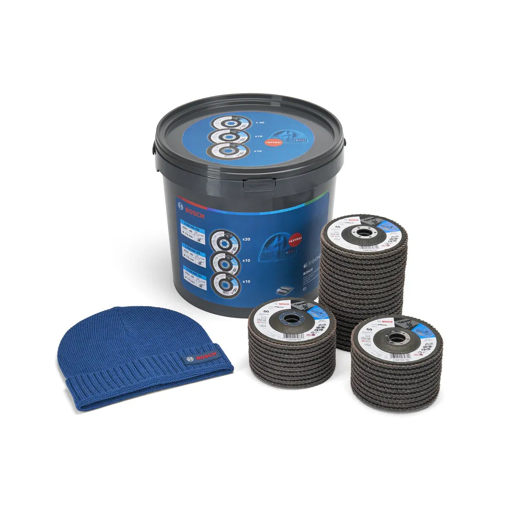 Disc Bucket Bosch Professional 115MM Flap Disc Bucket Set 40 PCE 061599765V ...