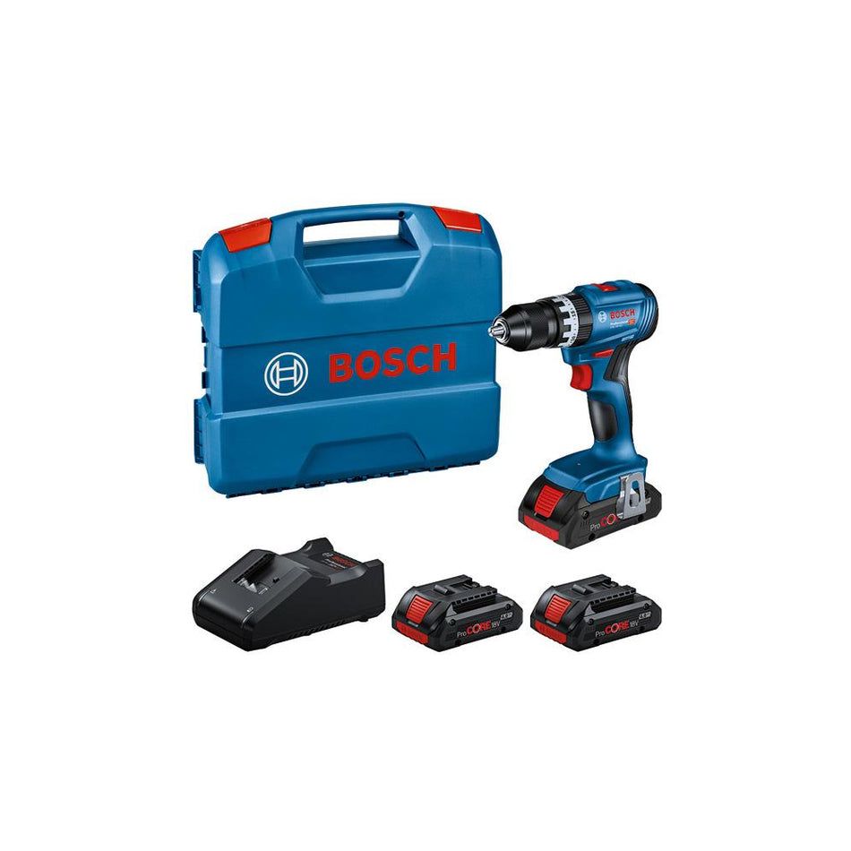Bosch GSB 18V-45 (3 x 4.0Ah, GAL 18V-40 Charger, L-CASE) Impact Drill Driver 0615A5002Z