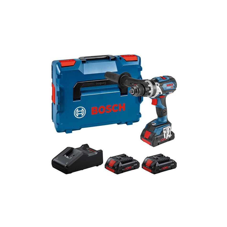 Bosch Professional GSB 18V-110 C (3 x ProCORE 4.0Ah, GAL 18V-40 Charger) Cordless Impact Drill 0615A50032