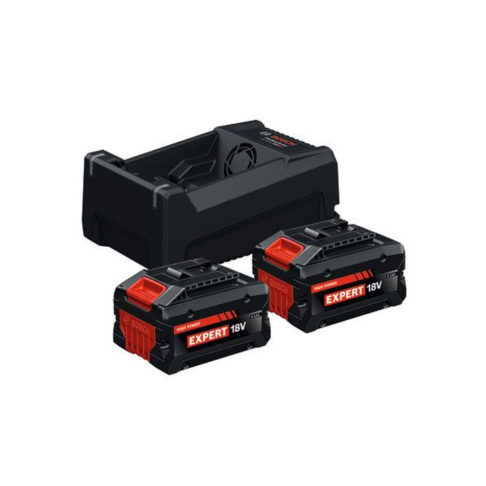 Bosch EXPERT EXBA 18V (2 x 5.0Ah, 1 x GAL 12/18V-80) Battery & Charger Set 1600A0373R