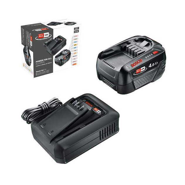 Bosch DIY PBA 18V 4.0Ah +AL 18V-44 Battery Charger Set 1600A039BM