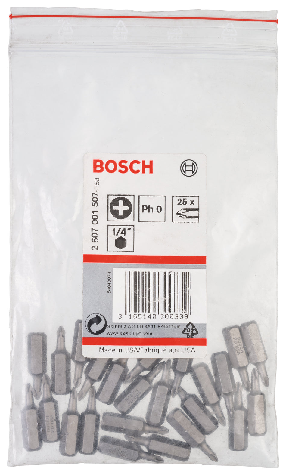 Bosch PH0 (25mm) x 25 2607001507