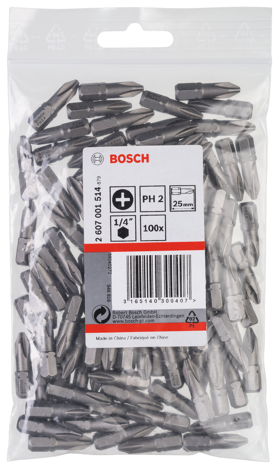 Bosch PH2 (25mm) x 100 2607001514