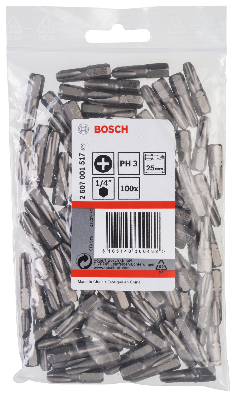 Bosch PH3 (25mm) x 100 2607001517