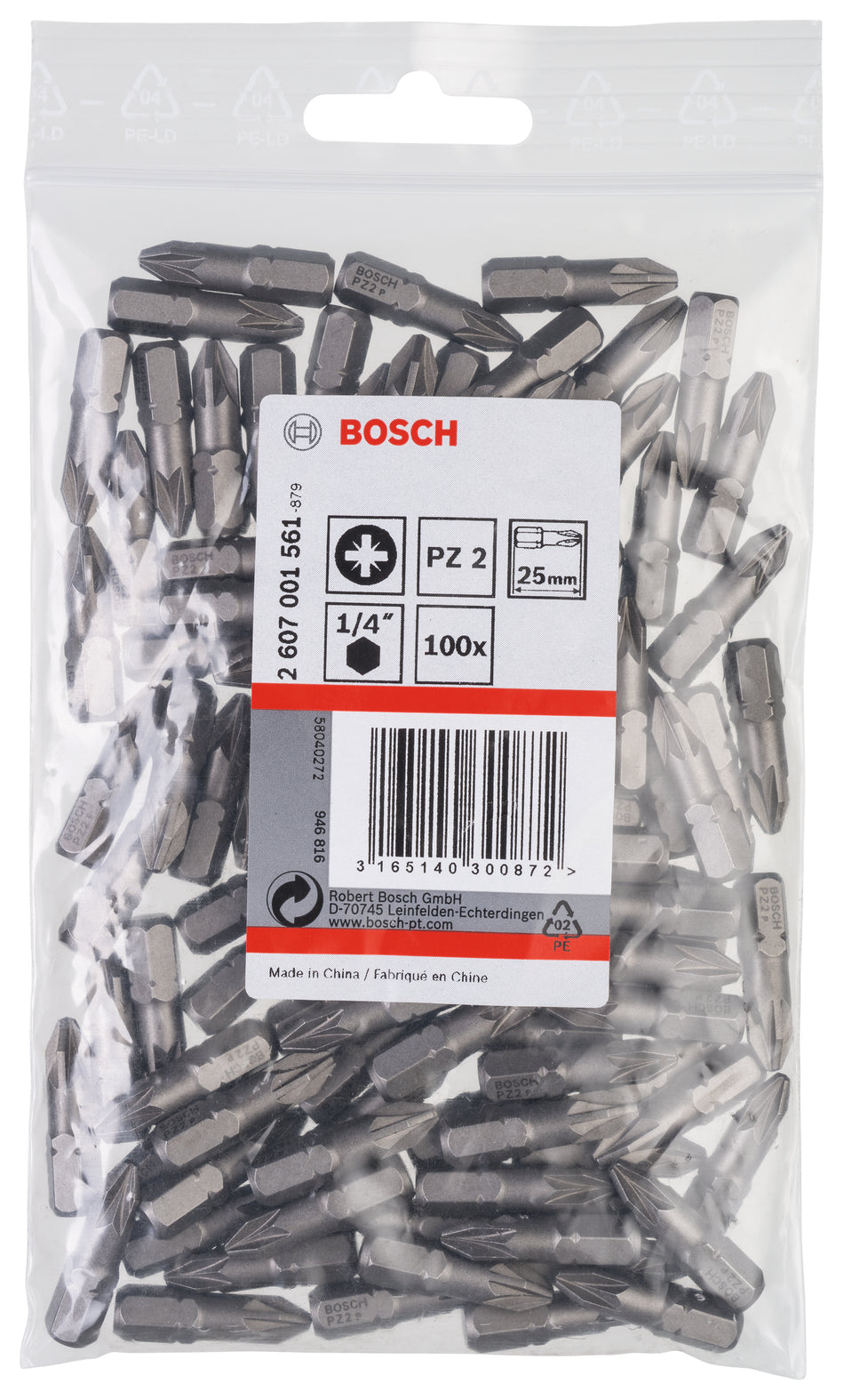 Bosch PZ2 (25mm) x 100 2607001561