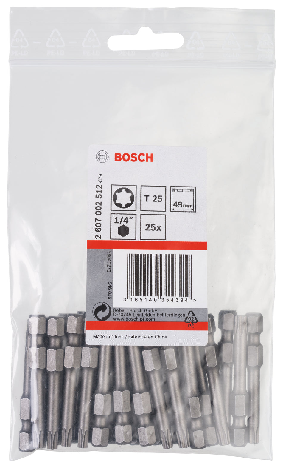 Bosch T25 XH 49mm 25 PACK 2607002512
