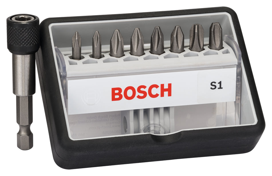 Bosch 8+1-piece Robust Line screwdriver bit set S PH, Extra Hard version 2607002560