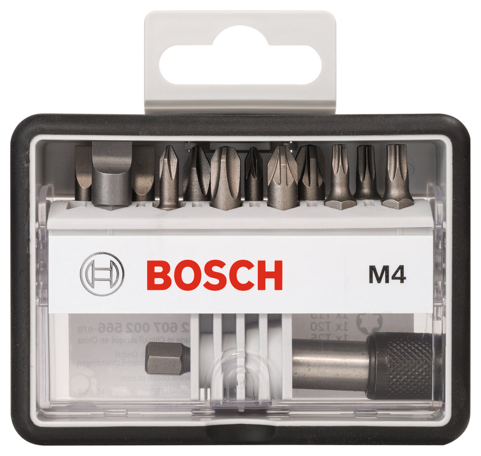 Bosch 12+1-piece Robust Line screwdriver bit set M PH/PZ/T/S, Extra Hard version 2607002566