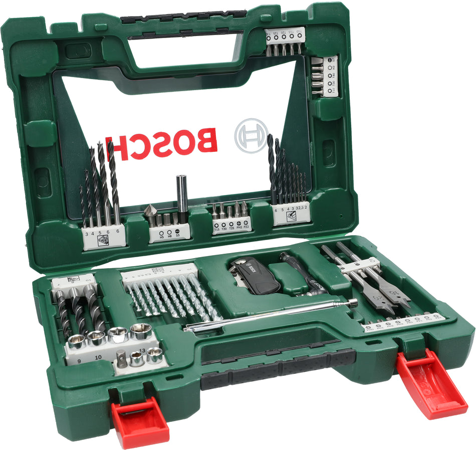 Bosch DIY 68pcs V-Line set with folding knife, magneti stick and angle driver 2607017191