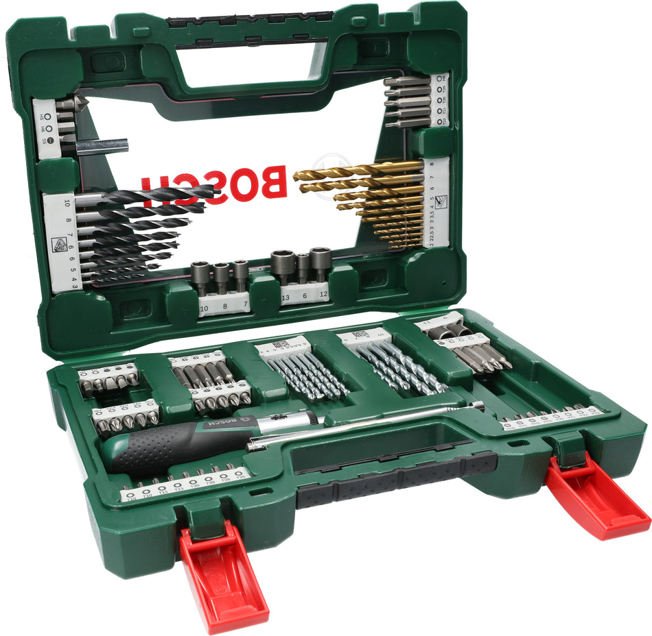 Bosch DIY 91pcs V-Line set Titanium with ratchet screwdriver and magnetic stick 2607017195
