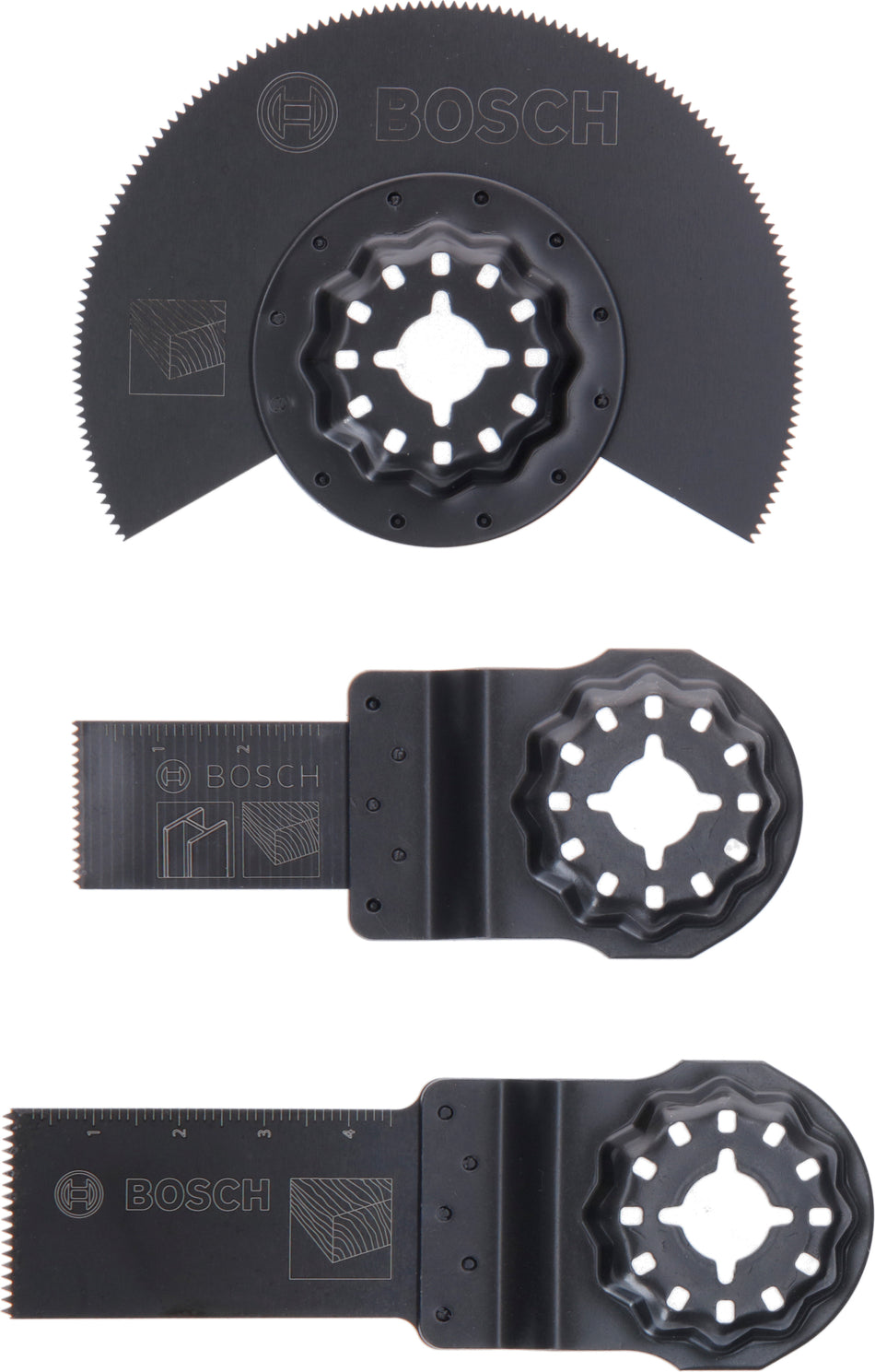 Bosch DIY 3pcs Promoline Multi-Cutter Starter Set Wood / BASIC Wood Set (Grey) 2607017323