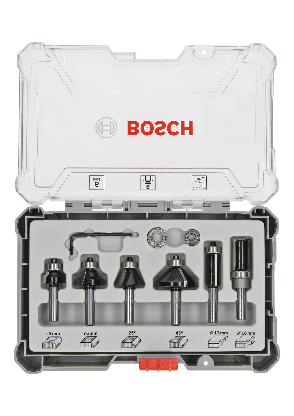 Bosch Professional Router Bit Set 6 pcs TrimEdging 6mm shank 2607017468