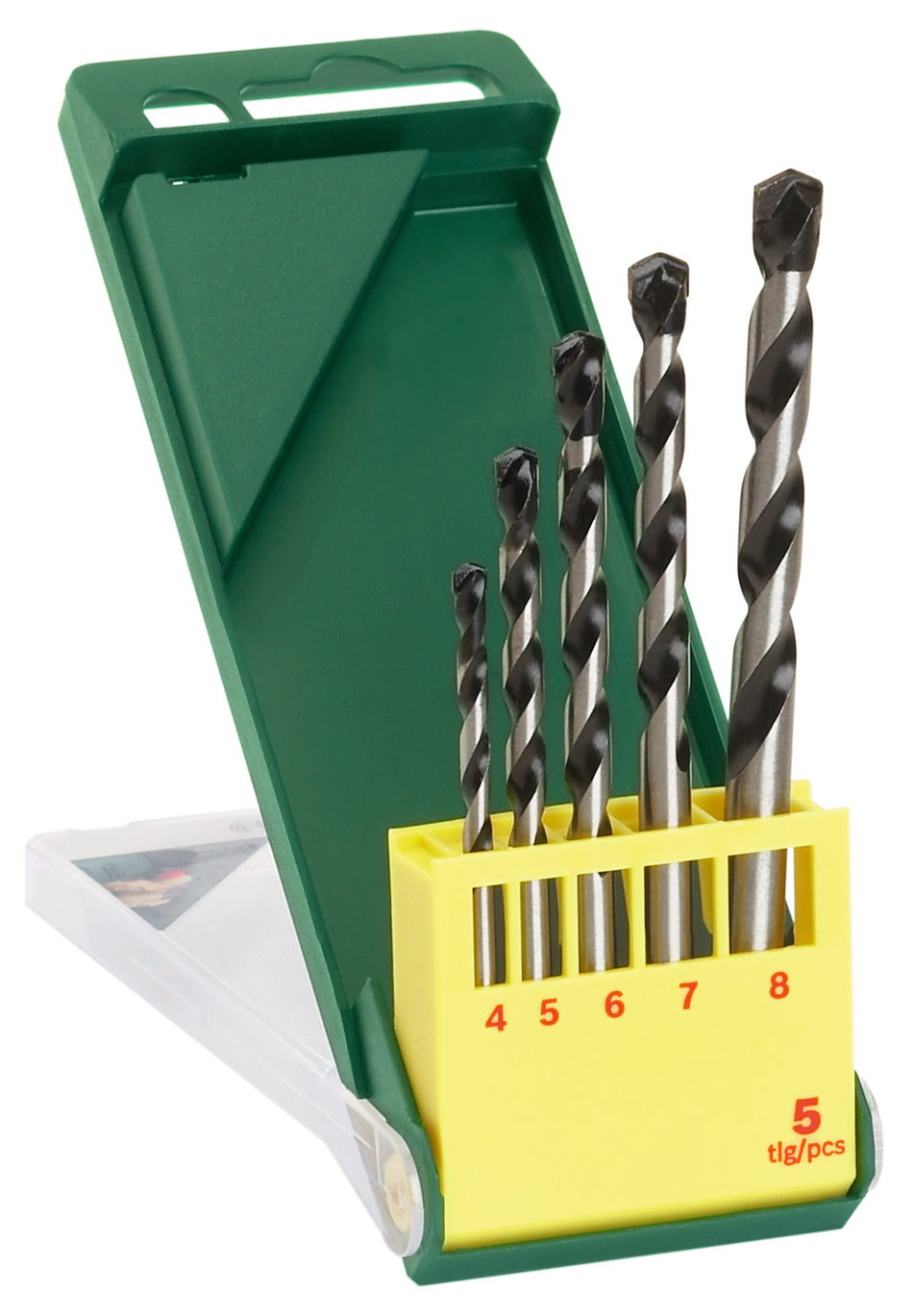 Bosch DIY 5pc Concrete drill bit set (4,5,6,7,8mm) 2607019445