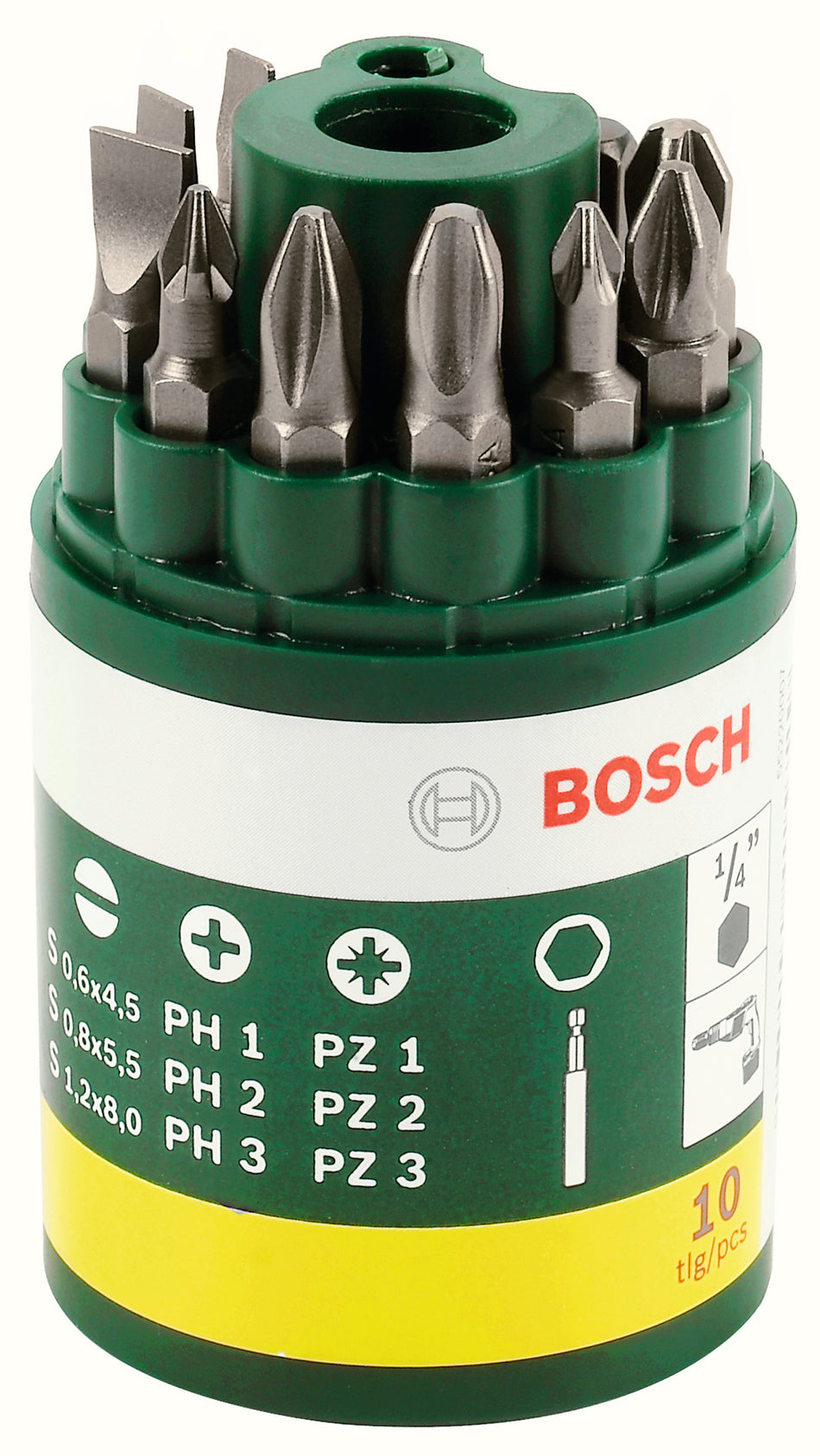 Bosch DIY 10pc Screwdriver set (Ph,Pz,SL) 2607019454