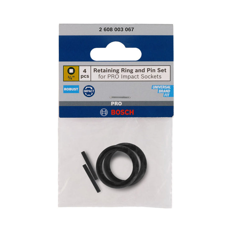 Bosch Retaining Ring & Pin PRO Impact Socket 3/4" 4 PCE 2608003067