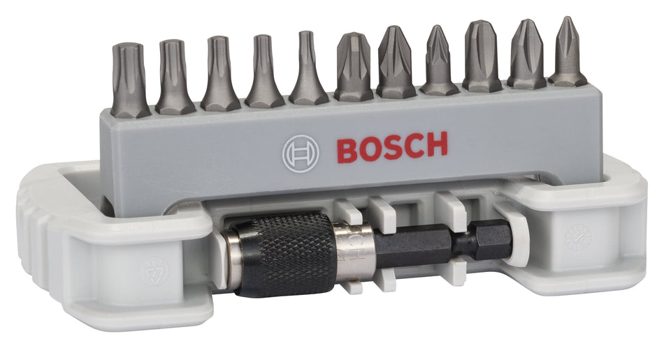 Bosch 11-piece screwdriver bit set including bit holder PH/PZ/T 2608522129
