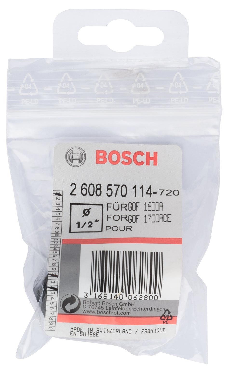 Bosch Professional COLLET AND NUT SET 1/2 inch 2608570114