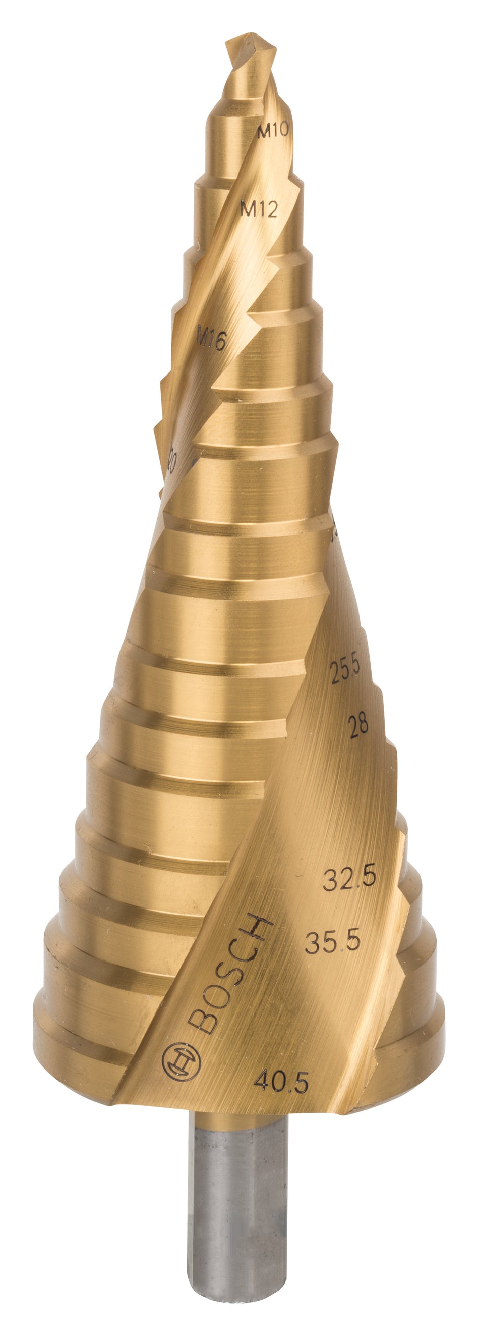Bosch Step Drill Bit HSS-TiN 6 / M10 / M12 / M16 / M20 / M25 / M32 / M40 2608587434