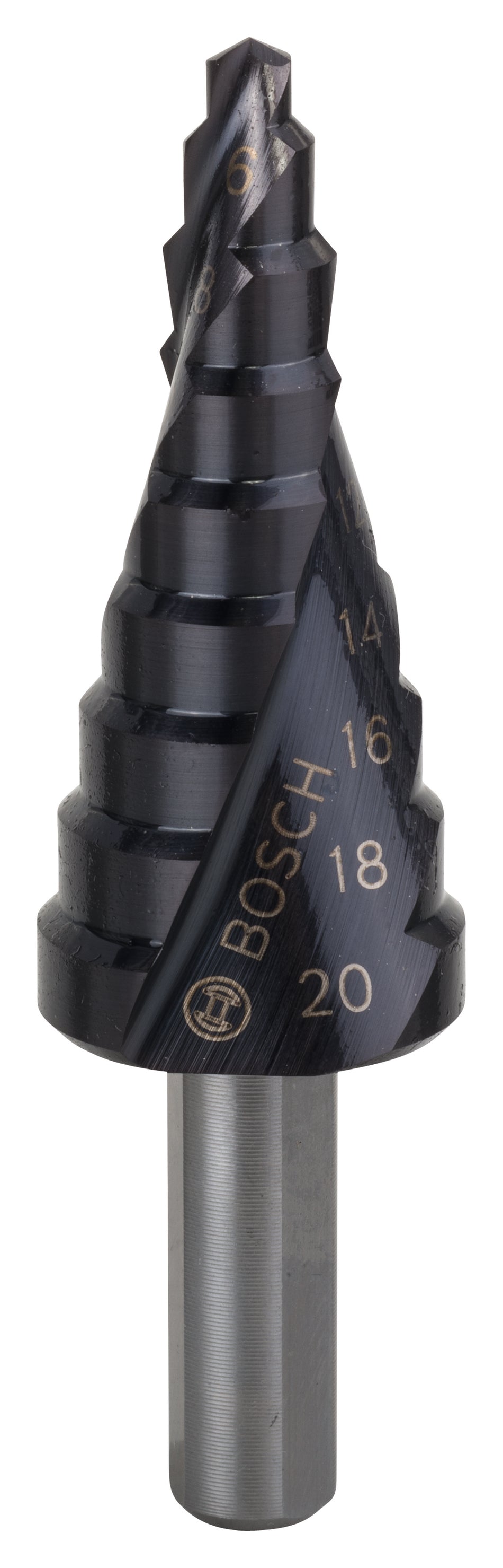 Bosch Step Drill Bit HSS-AlTiN 4 / 6 / 8 / 10 / 12 / 14 / 16 / 18 / 20 2608588066