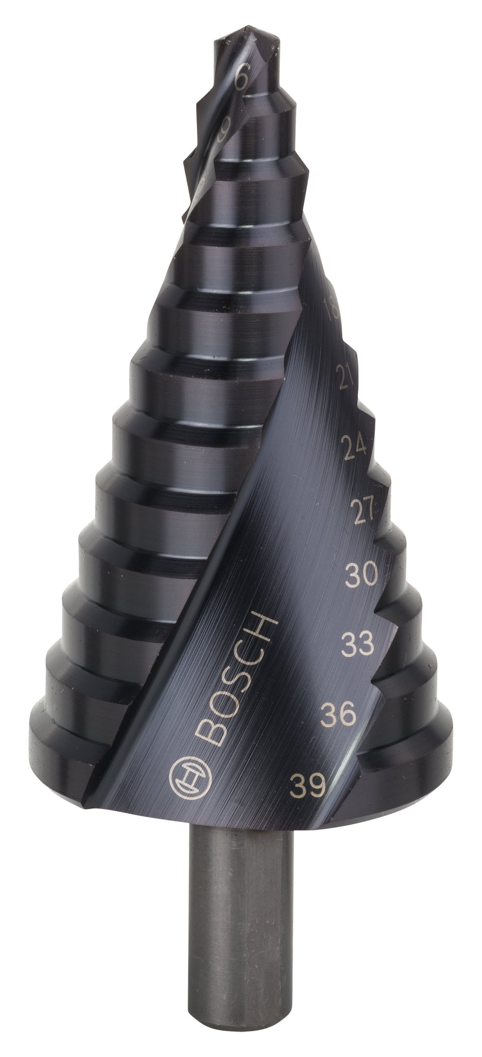 Bosch Step Drill Bit HSS-AlTiN 6 / 9 / 12 / 15 / 18 / 21 / 24 / 27 / 30 / 33 / 36 / 39 2608588068