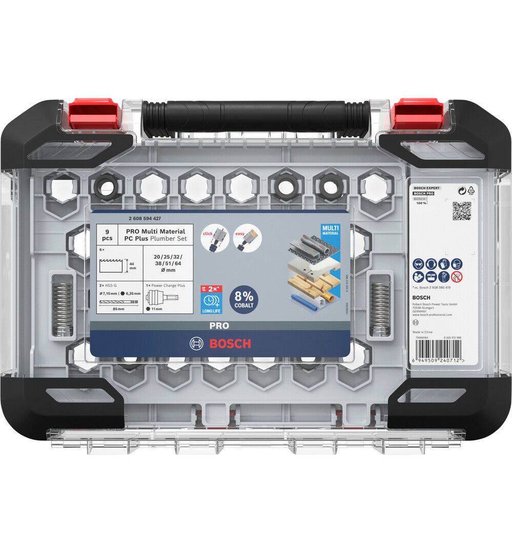 Bosch Professional Multi Material PC Plus Hole Saw Set 9 pcs 260859442 ...
