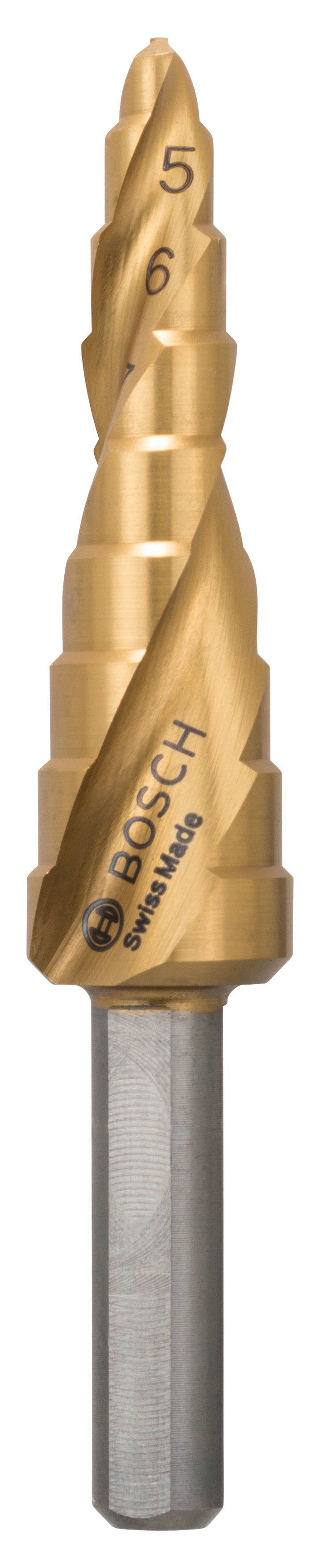 Bosch Step Drill Bit HSS-Tin 4 / 5 / 6 / 7 / 8 / 9 / 10 / 11 / 12 2608597525