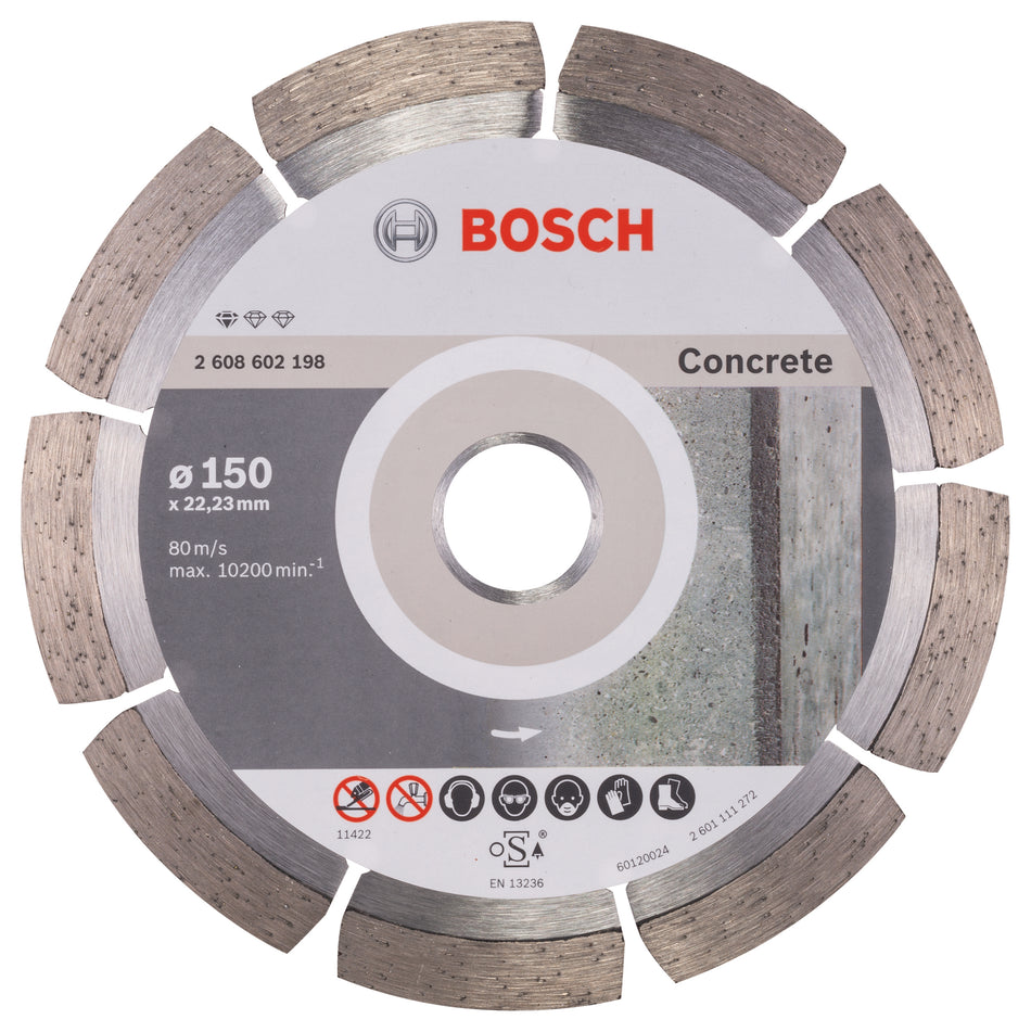 Bosch Standard for Concrete diamond cutting disc 150 x 22,23 x 2 x 10 mm 2608602198