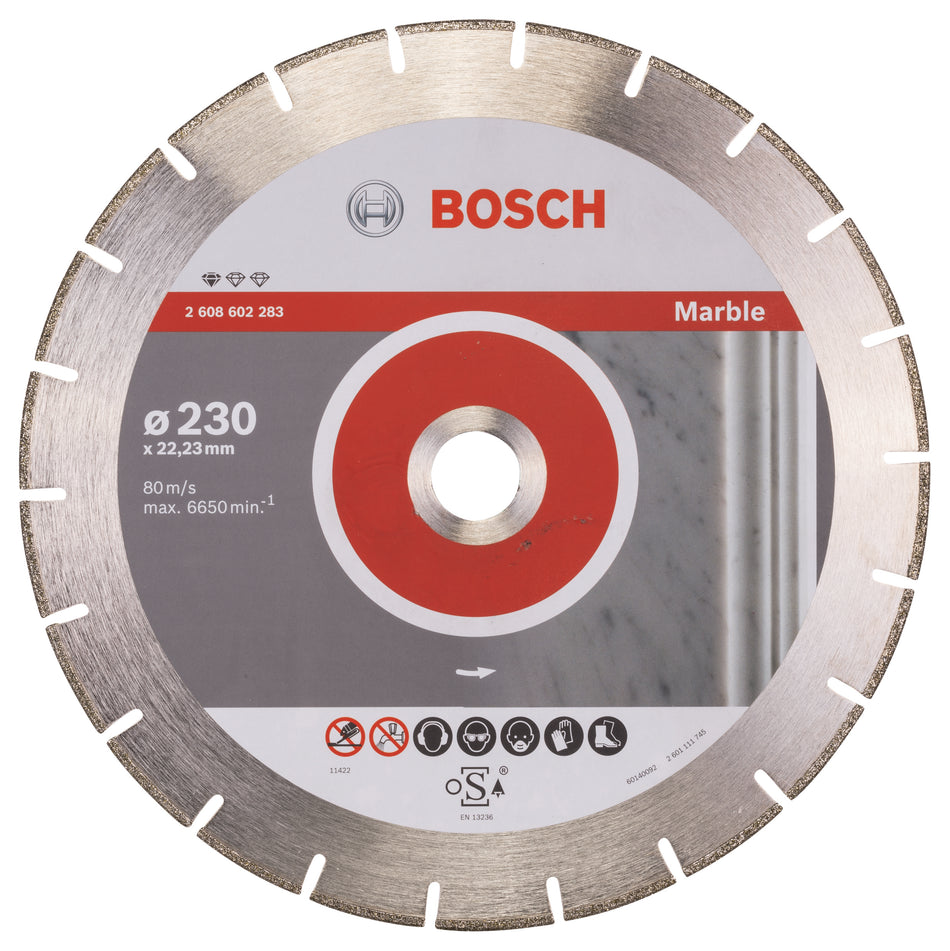 Bosch Standard for Marble diamond cutting disc 230 x 22,23 x 2,8 x 3 mm 2608602283