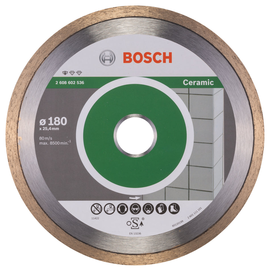 Bosch Standard for Ceramic diamond cutting disc 180 x 25,40 x 1,6 x 7 mm 2608602536