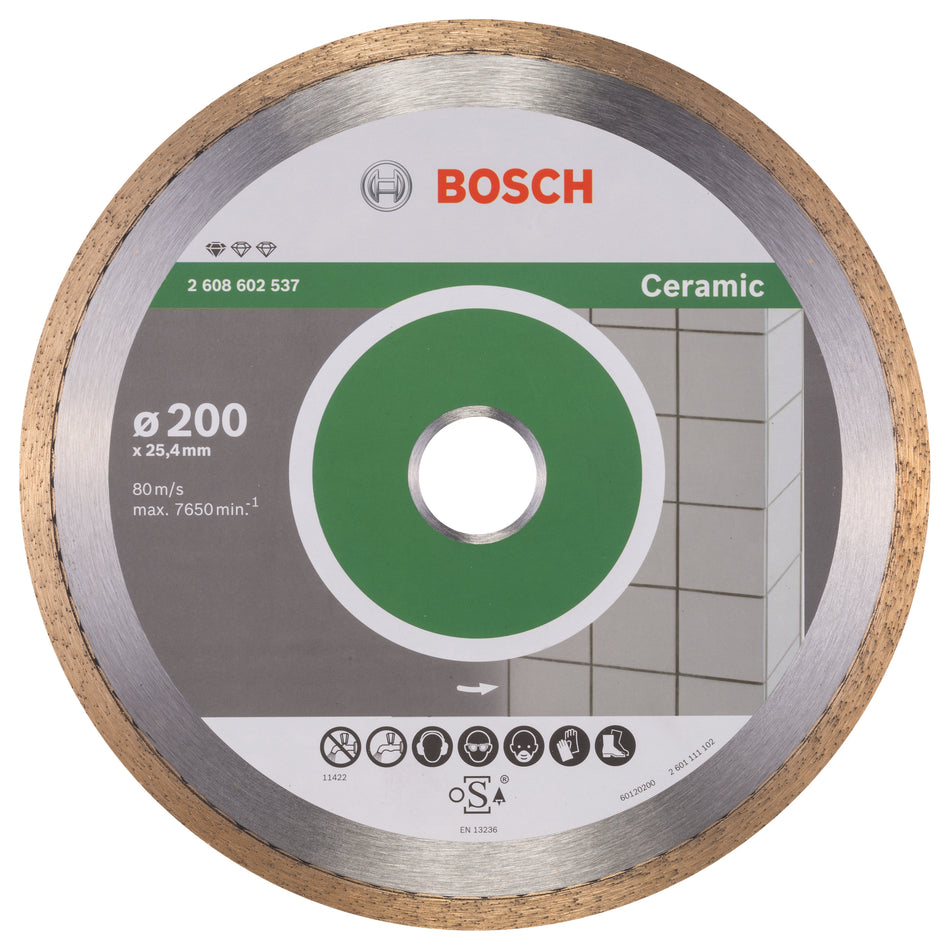 Bosch Standard for Ceramic diamond cutting disc 200 x 25,40 x 1,6 x 7 mm 2608602537