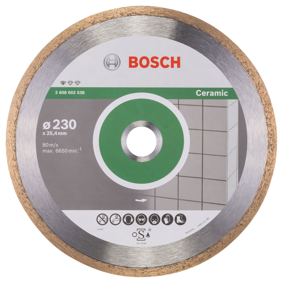 Bosch Standard for Ceramic diamond cutting disc 230 x 25,40 x 1,6 x 7 mm 2608602538