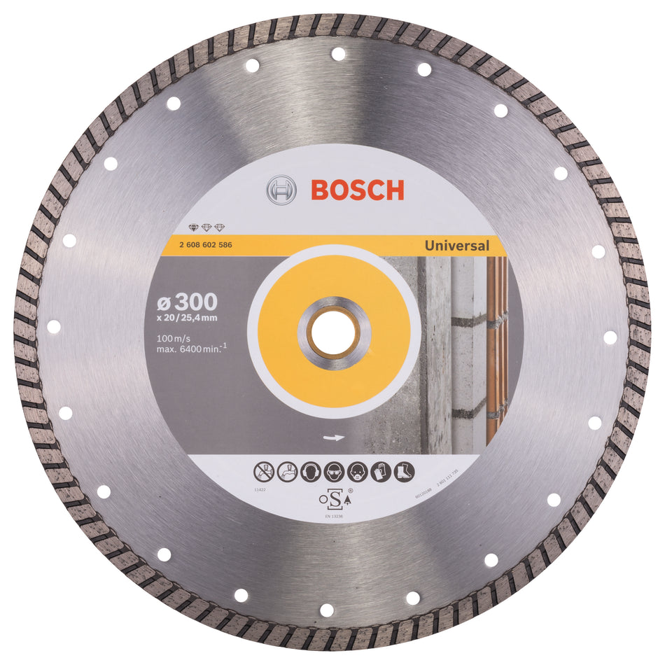 Bosch Professional Standard for Universal Turbo diamond cutting disc 300 x 20/25,40 x 3 x 10 mm 2608602586
