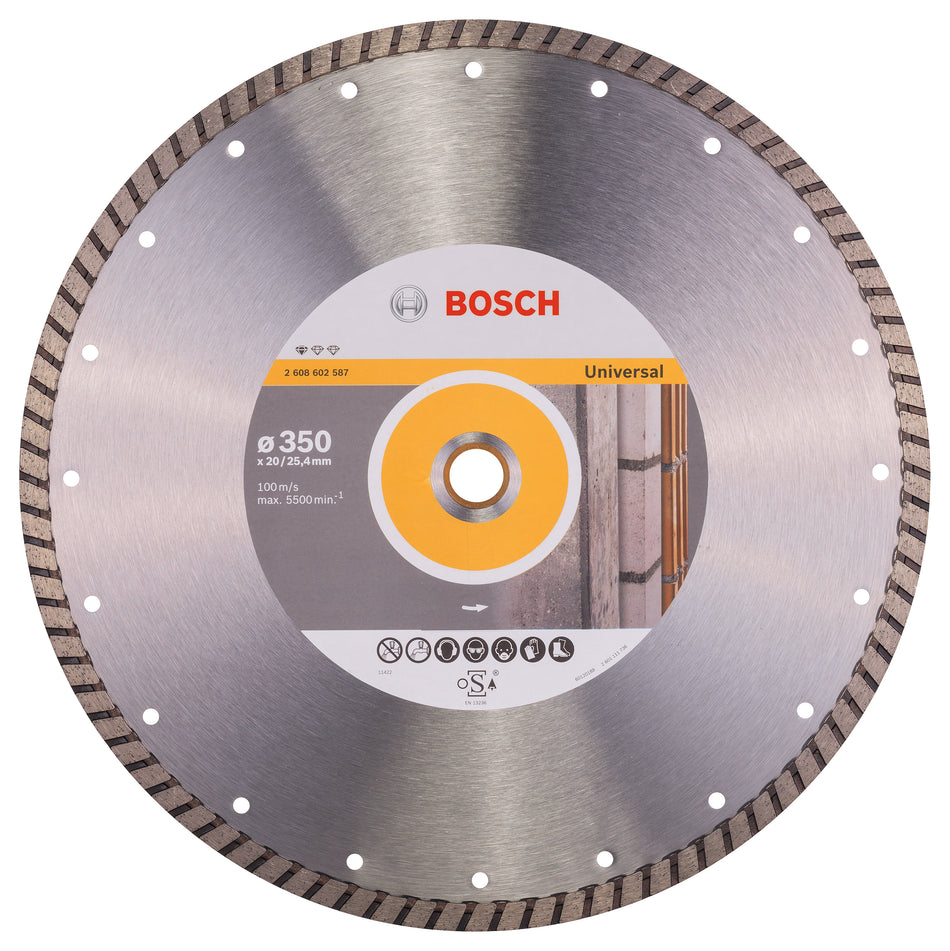 Bosch Professional Standard for Universal Turbo diamond cutting disc 350 x 20/25,40 x 3 x 10 mm 2608602587