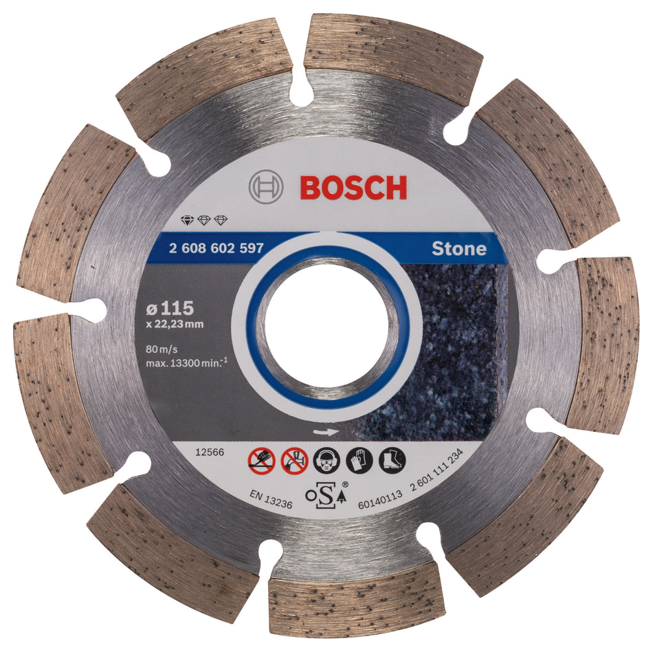 Bosch Standard for Stone diamond cutting disc 115 x 22,23 x 1,6 x 10 mm 2608602597