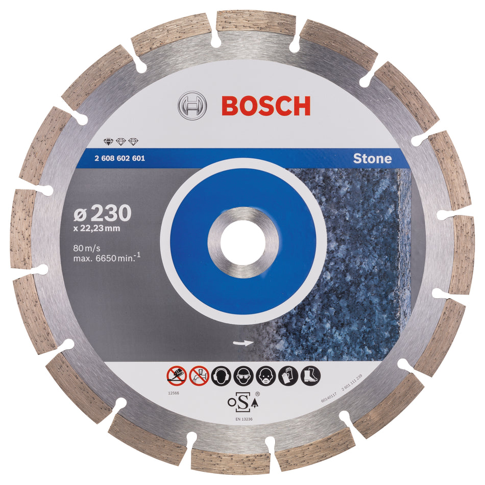 Bosch Standard for Stone diamond cutting disc 230 x 22,23 x 2,3 x 10 mm 2608602601