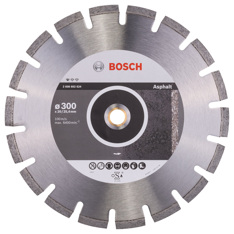 Bosch Standard for Asphalt diamond cutting disc 300 x 20/25,40 x 2,8 x 10 mm 2608602624