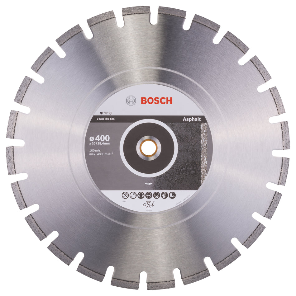 Bosch Standard for Asphalt diamond cutting disc 400 x 20/25,40 x 3,6 x 10 mm 2608602626