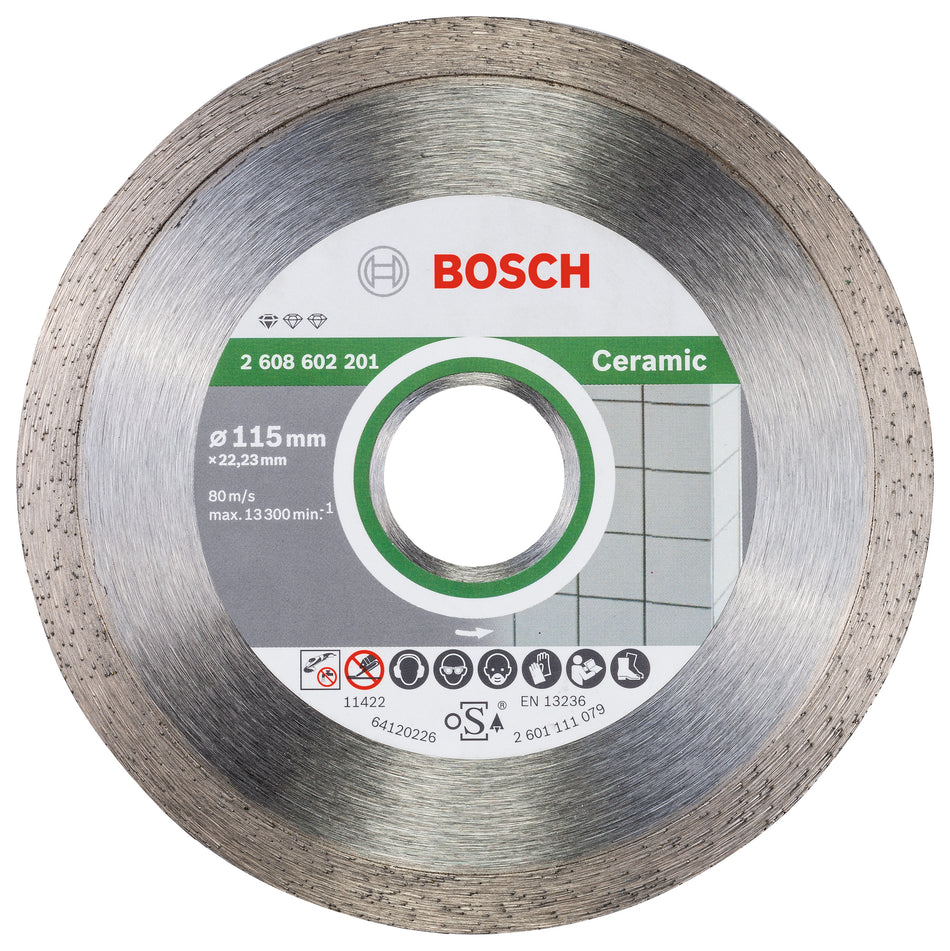 Bosch Standard for Ceramic diamond cutting disc 115 x 22,23 x 1,6 x 7 mm 2608603231