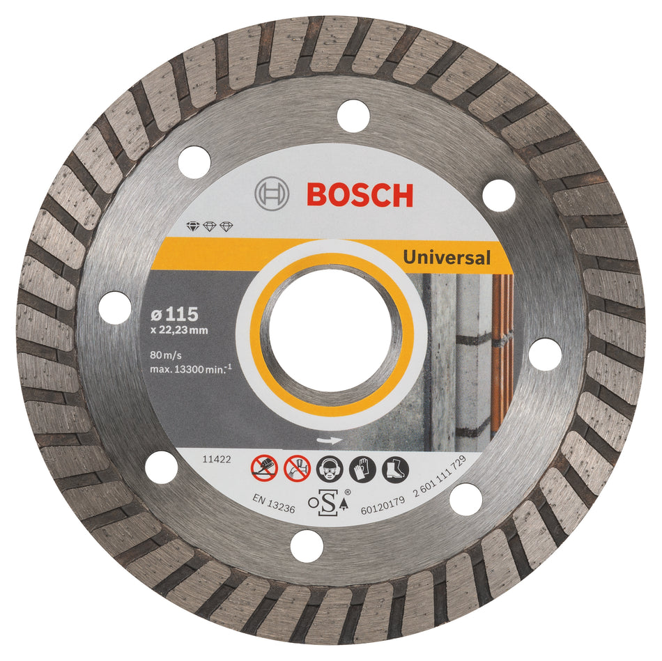 Bosch Professional Standard for Universal Turbo diamond cutting disc 115 x 22,23 x 2 x 10 mm 2608602393