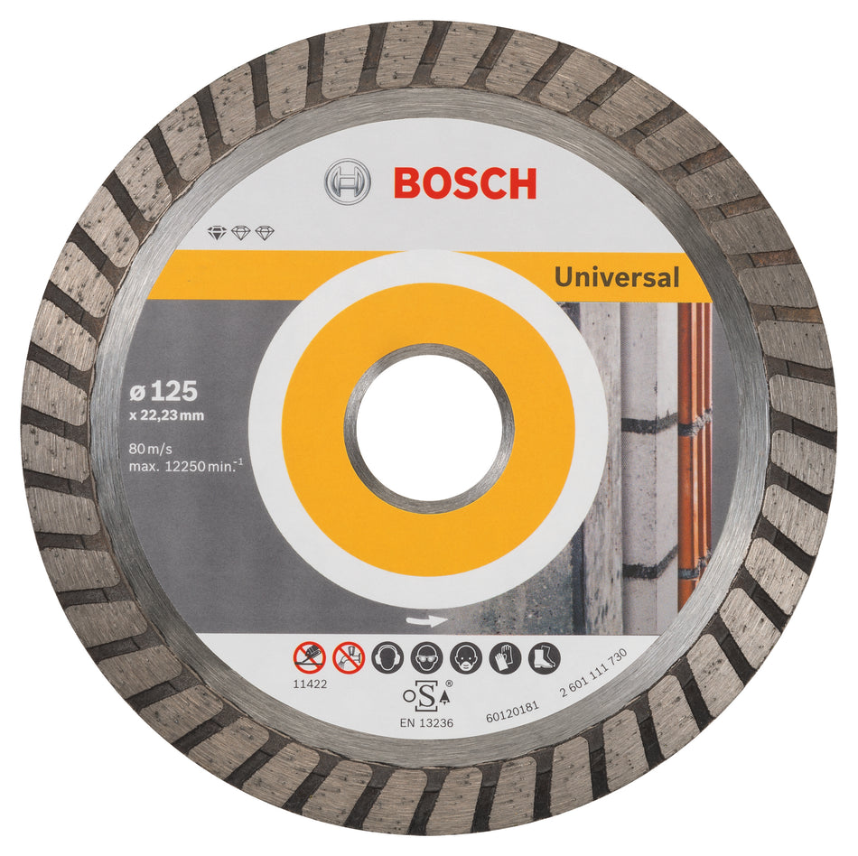 Bosch Professional Standard for Universal Turbo diamond cutting disc 125 x 22,23 x 2 x 10 mm 2608603250
