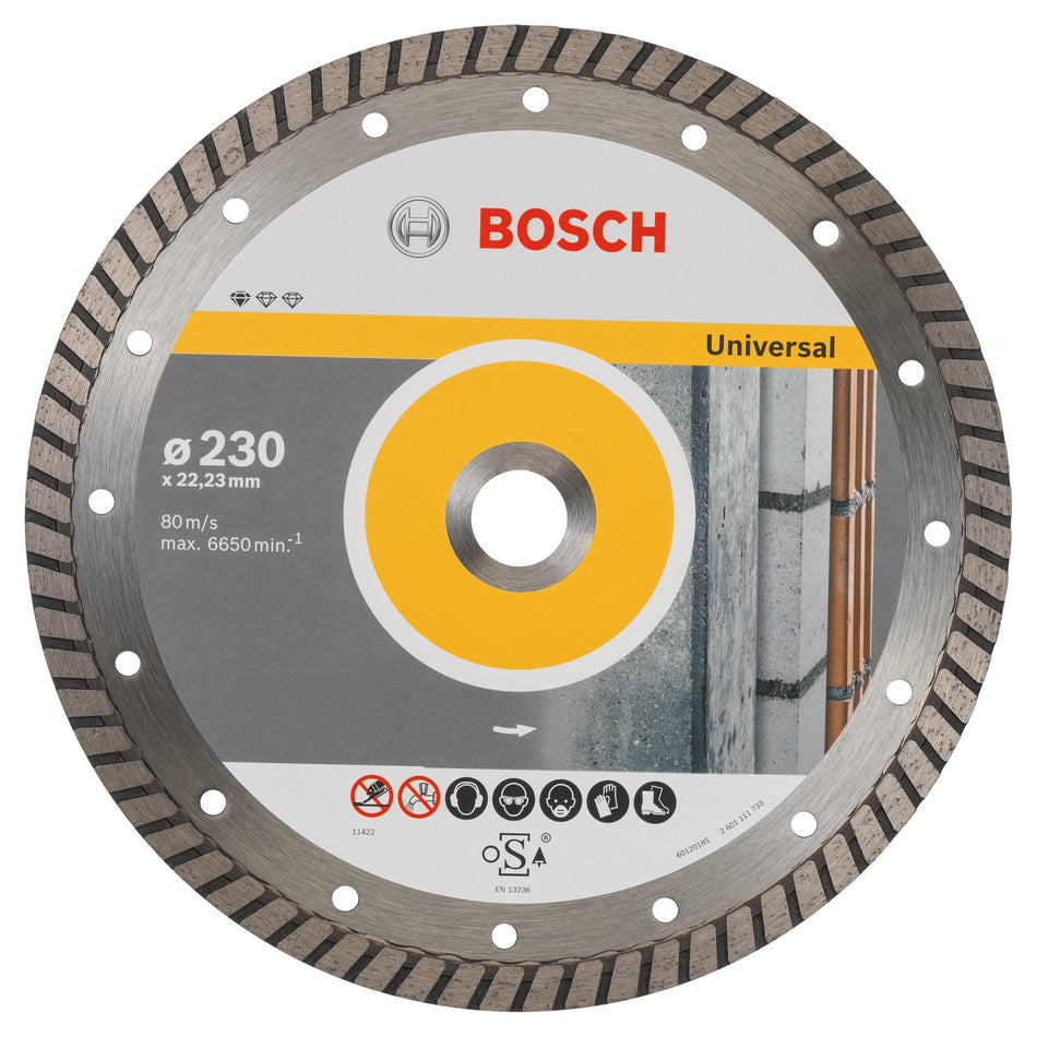 Bosch Professional Standard for Universal Turbo diamond cutting disc 230 x 22,23 x 2,5 x 10 mm 2608603252