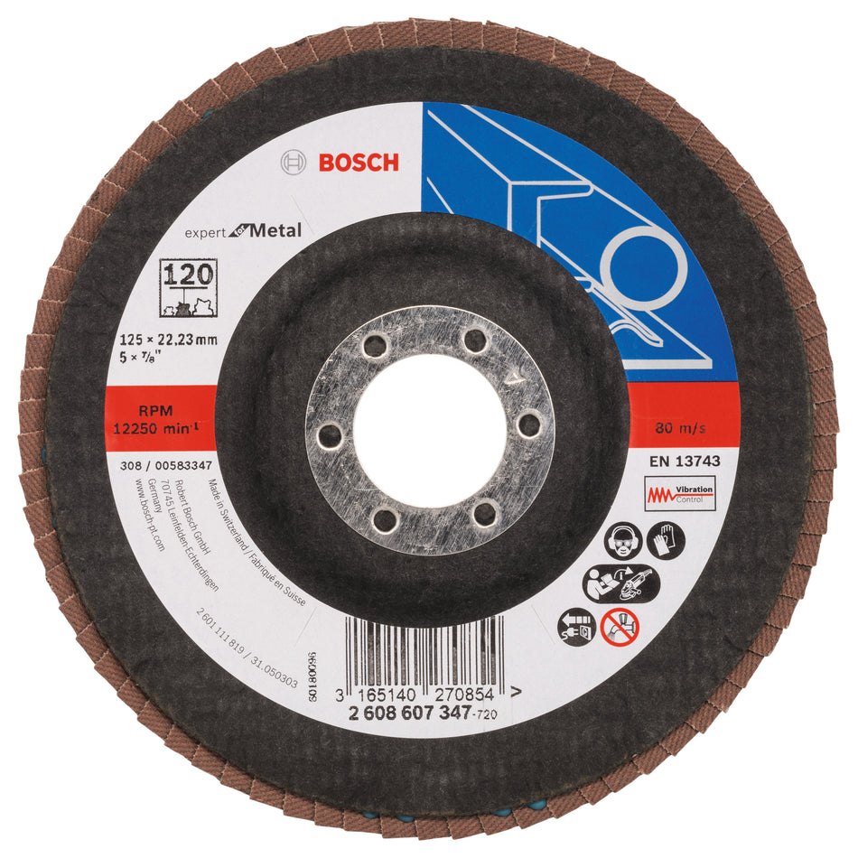 Bosch Flap disc X551, Expert for Metal D= 125 mm; G= 120, angled 2608607347