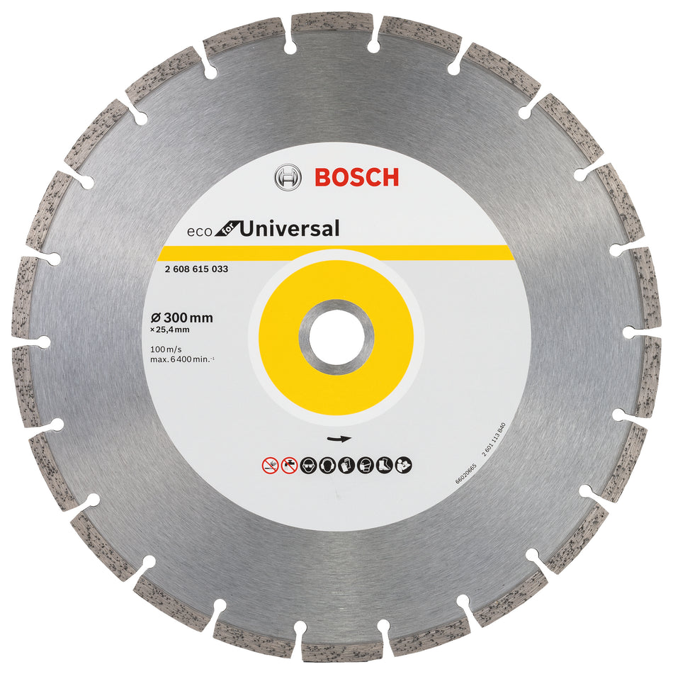 Bosch Diamond Cutting Disc ECO For Universal 300x25.4x3.2x8 2608615033