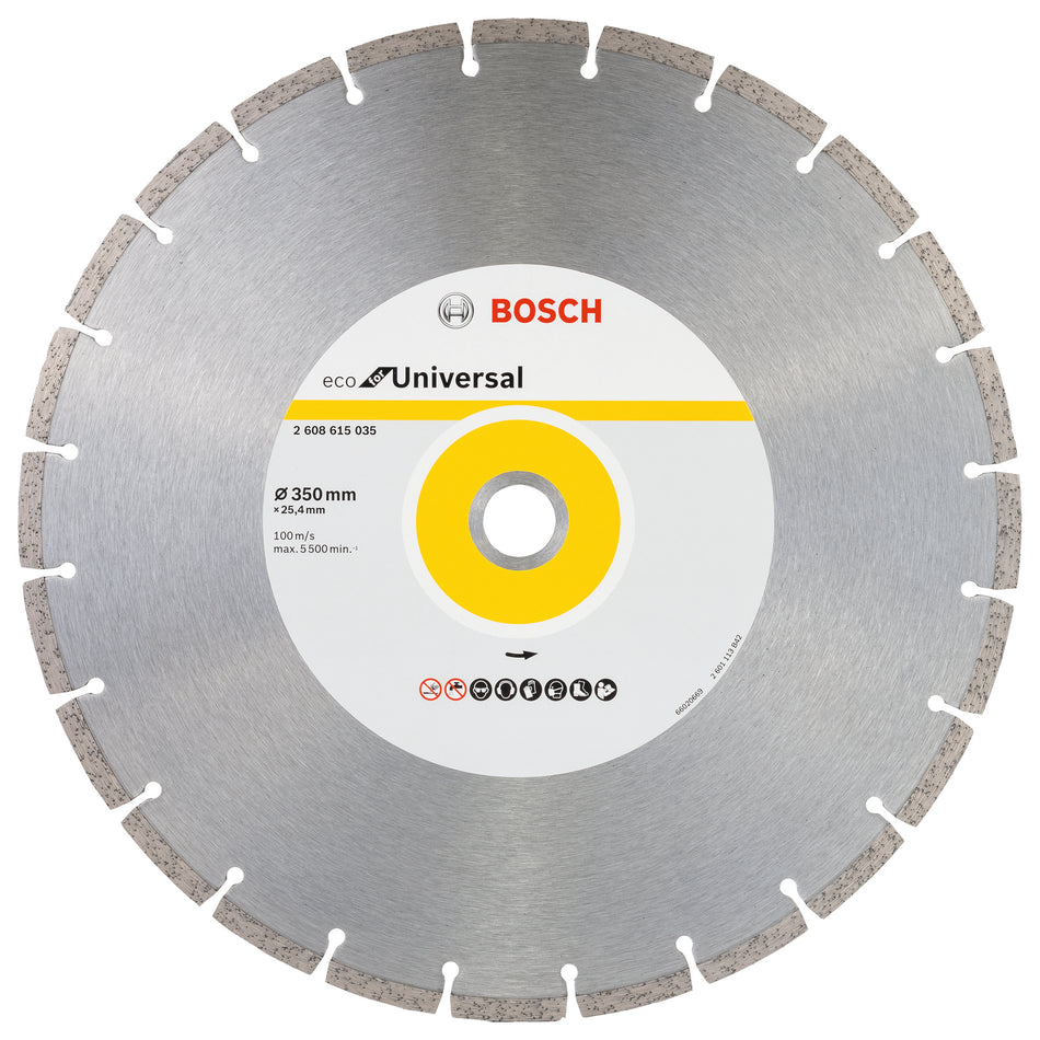 Bosch Diamond Cutting Disc ECO For Universal 350x25.4x3.2x8 2608615035